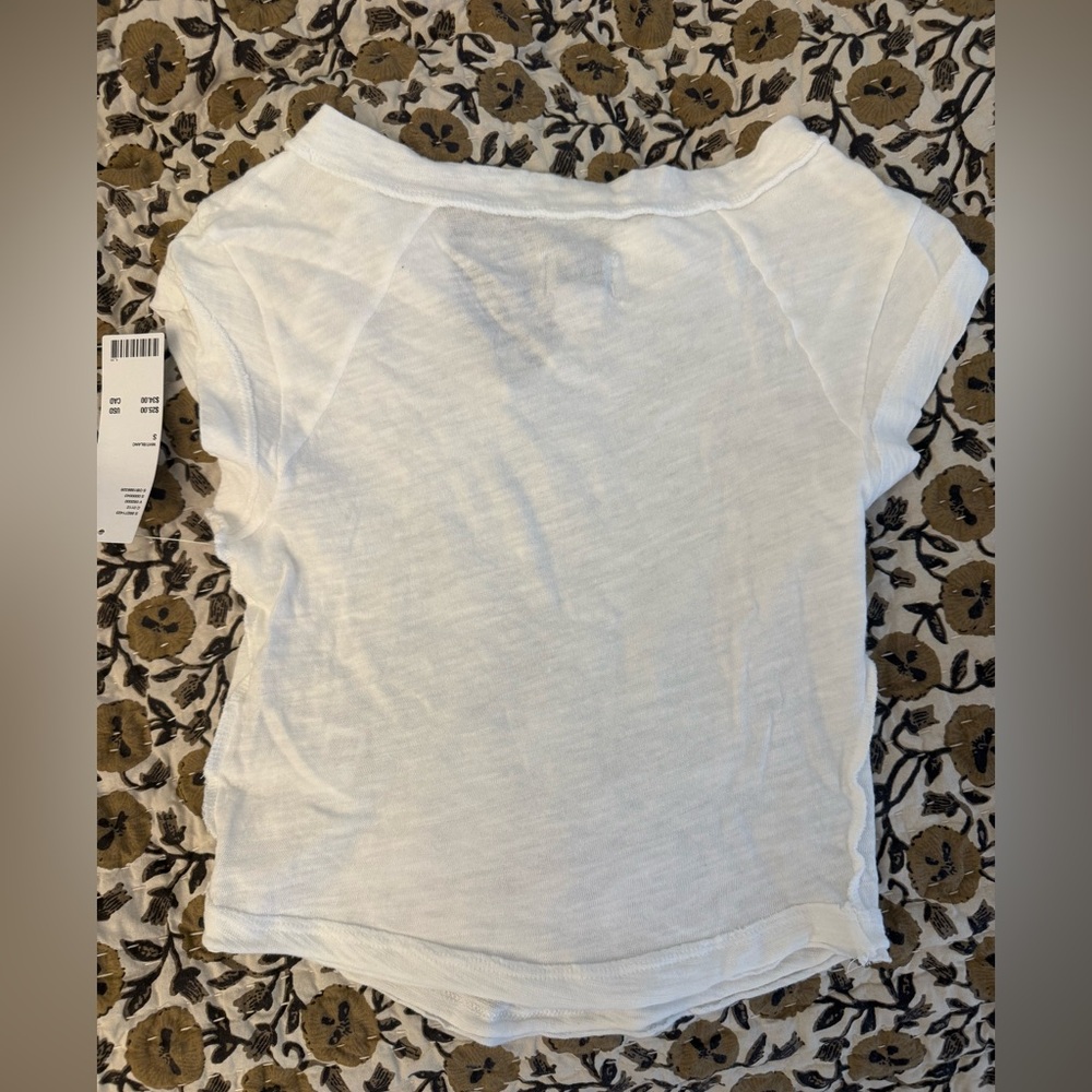 NWT Urban Outfitters BDG Morgan Slub Notch Neck Tee - Picture 4 of 7